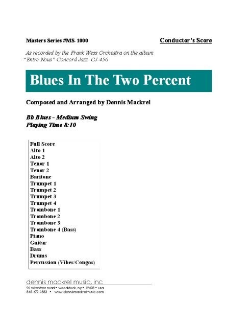 Arrangements for Big Band