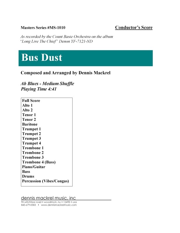 Bus Dust score cover