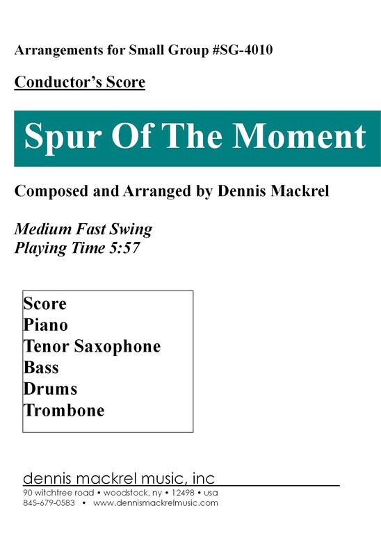 Spur Of The Moment score cover